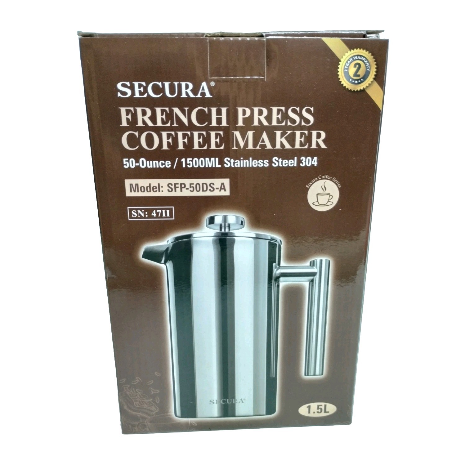 Coffee Maker Double Wall Insulated 1.5l