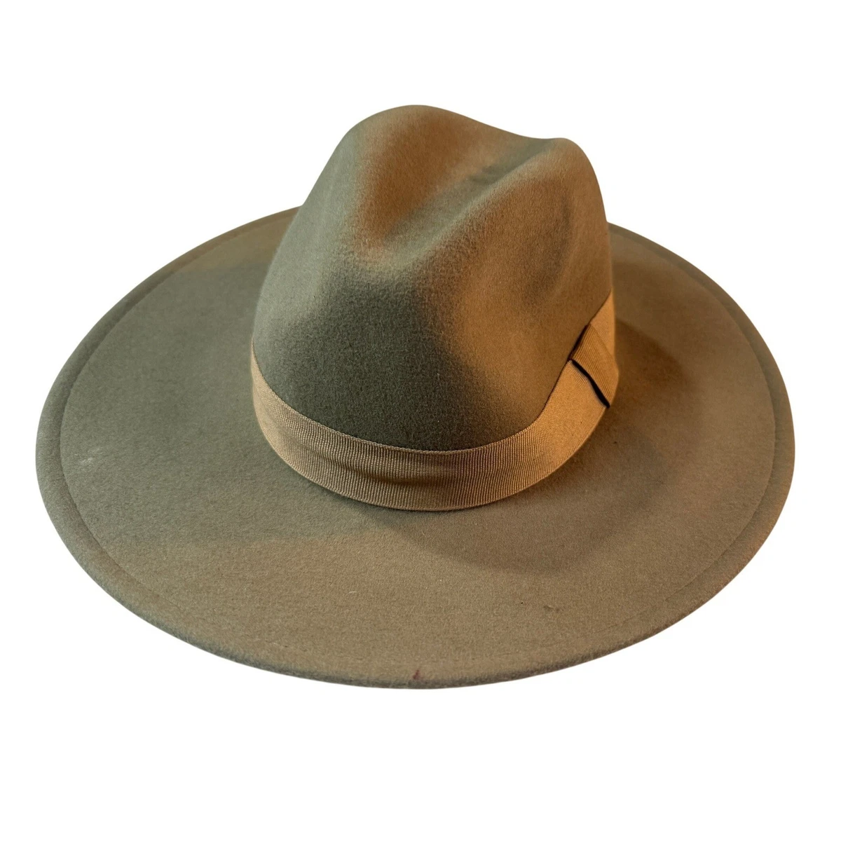 WYETH x Madewell 100% Wool Wide Brim Fedora Hat | Camel Brown | OS Brown Wool Felt Rancher Hat - Billie main image 3