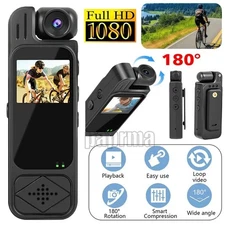 20 Hour 1080P Camcorder Mini Police Body Camera HD 180° Video DVR IR Night Cam
