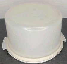 VTG Tupperware Cake Carrier Taker 10” Round Tall No Handle 683-2
