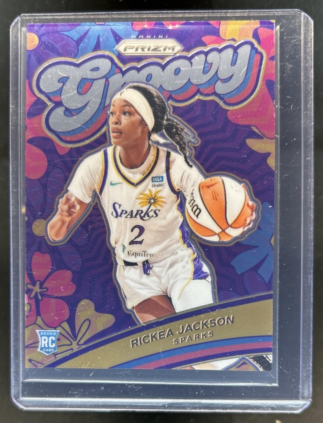2024 Panini WNBA Prizm Rickea Jackson Groovy RC Rookie #14 Sparks