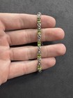 Diam Tennis Bracelet 6.75” Jewelry lot Z 12.1g Vtg Sterling Silver 925 Peridot &