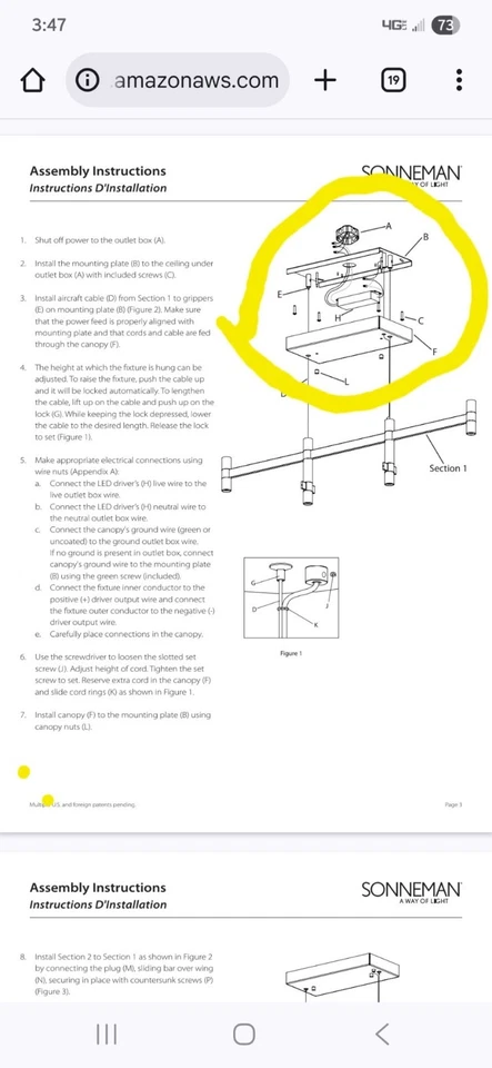 Sonneman 1790.14 Systema Staccato 小号哈希吊坠浅色黄铜 7k 美元 — 第 3/3 张图片