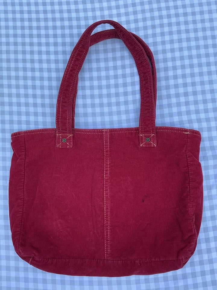 Vintage Y2K Levi’s Corduroy Red Tote Bag Shoulder Large Purse Rare - Image 2 of 4