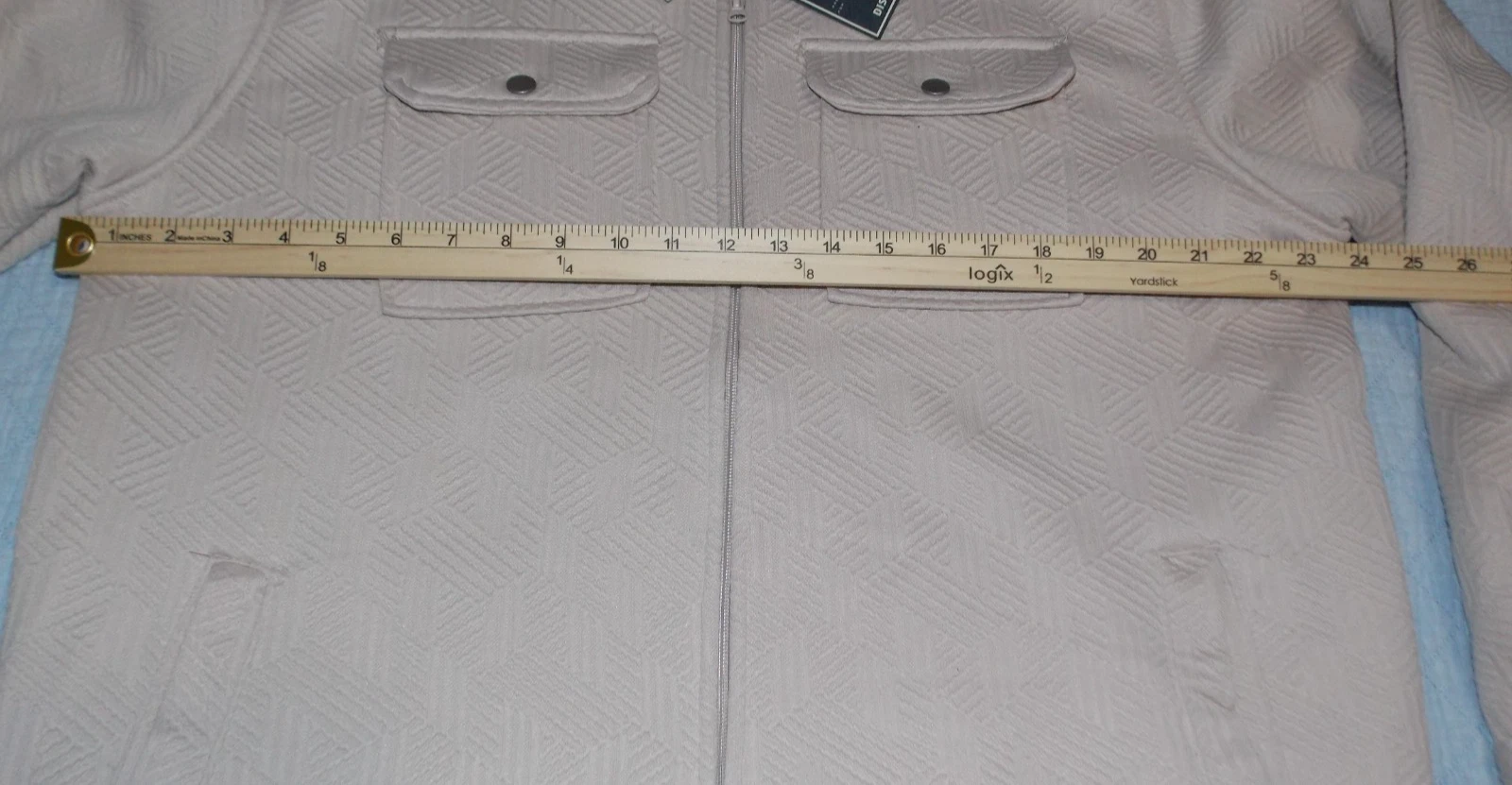Distortion Mens Large Ivory Jacket Faux Fur Sherpa Fleece Lined NWT New - product detail image 6