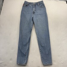 Vintage Bongo High Waisted Tapered Leg Jeans 27x30 Size 11 Made in USA 90s