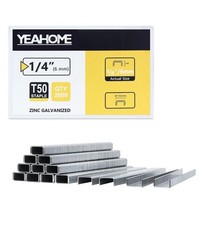 Heavy Duty Staples T50 1/4 Inch 2000ct Galvanized Upholstery Staple Gun Refills.