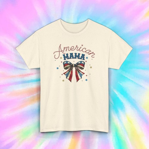 Camiseta American Mama Patriotic Bow Gráfico Camiseta 4 de Julio S-5XL - Imagen 7 de 13