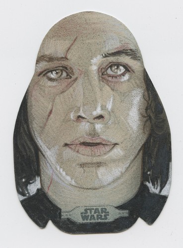 Star Wars Rise of Skywalker die-cut porg sketch card Kylo Ren by Matthew Hirons - 第 1/2 張圖片