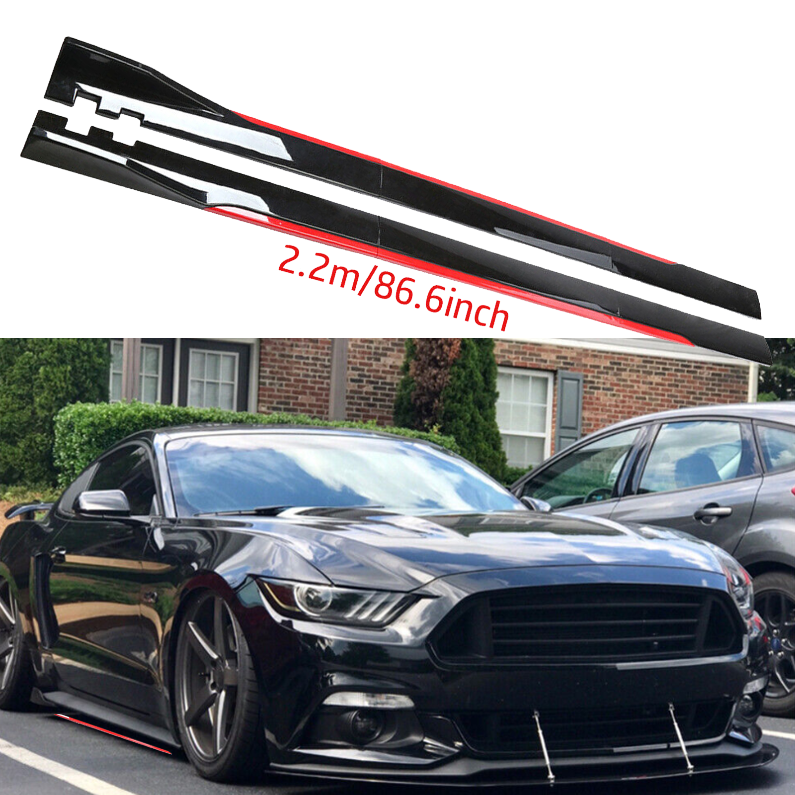 For Jaguar F-Type XE XF XJ Side Skirt Extension Body Kit Splitter Spoiler Glossy