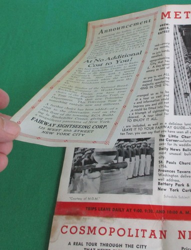 Folleto guía raro visitas turísticas de colección 1939 Feria Mundial de calle de Nueva York - Imagen 9 de 15