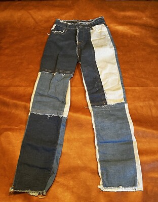 Blue Patchwork Jeans Size Medium