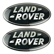 Land Rover LR3 Discovery Freelander Grille + Tail Gate Emblem Black Oval Badges