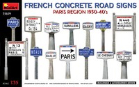 French Concrete Road Signs 1930-40S Paris Region 1:3 5 Kunststoff Modell Kit