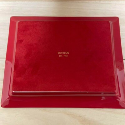 Hermes x Supreme Ceramic Ashtray Plate Red Tray Ornament Interior