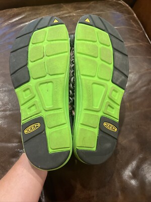 Keen Uneek Slip-on Paracord Mens Sandals, Grey, Neon Green  display picture 2