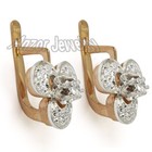 Anzor Jewelry 14k Rose & White Gold Diamond Earrings — photo 2