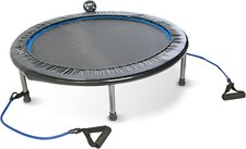 Stamina 38 Inch Durable Rugged Steel Frame Folding Trampoline with MUUV Coaching