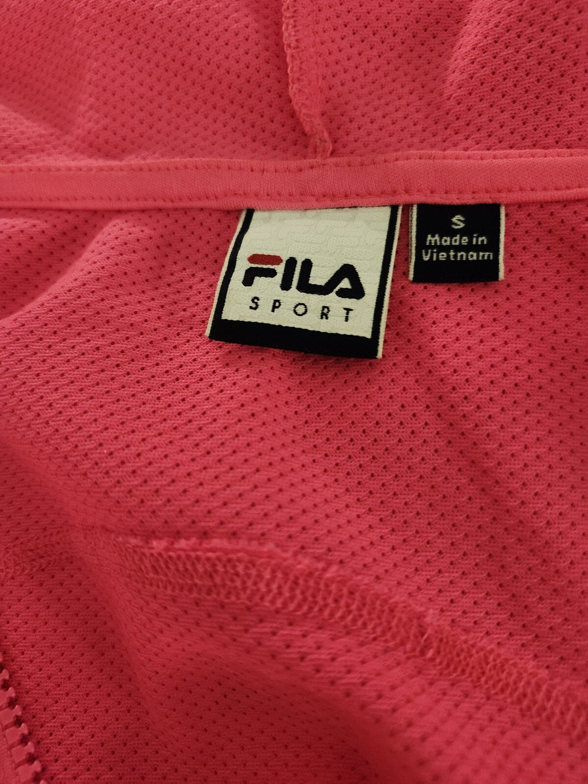Felpa con cappuccio Fila Donna Rosa Atletica Leggera con Cerniera Taglia Small
