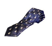 Brooks Brothers Three Wise Monkeys Silk NeckTie Blue Made in the USA NWOT