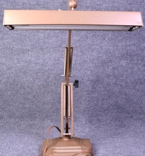 Vintage Swing Arm Light Flexarm Brown Metal Desk Workshop Drafting Dayton