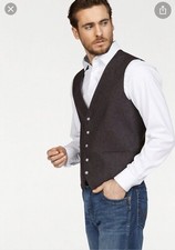 MENS CLASS INTERNATIONAL WOOL BLEND WAISTCOAT SZ 38R BNWT