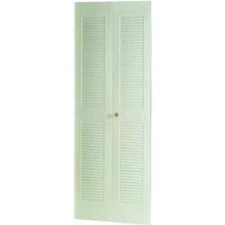 Dunbarton The Louver Ii Metal Bi-Fold Door, Ivory, 18x80 In.