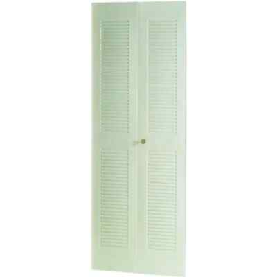 Dunbarton The Louver Ii Metal Bi-Fold Door, Ivory, 18x80 In.