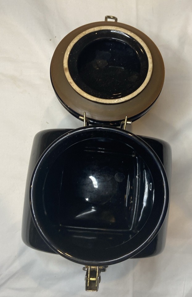 Vintage European Coffeehouse Collection Black Canister Victor th