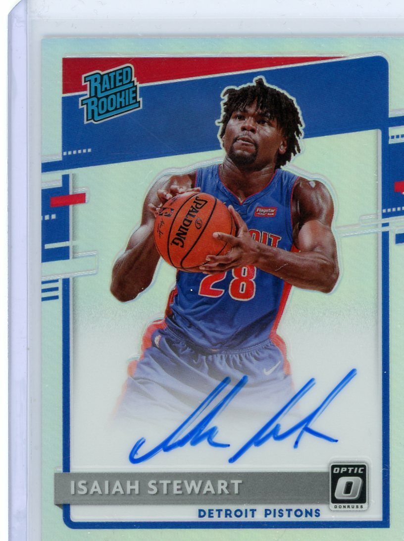 2020-21 Donruss Optic Basketball Holo Prizm Rookie Auto #166 Isaiah Stewart