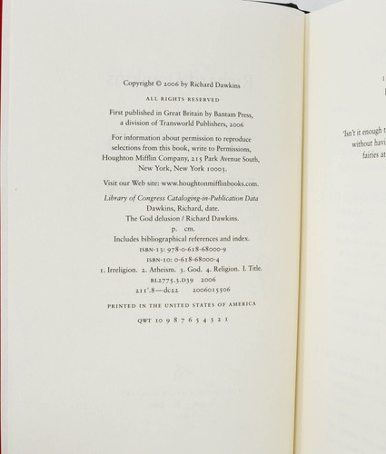 The God Delusion ~ SIGNED by RICHARD DAWKINS ~ First Edition ~ 1st Printing 2006 - Picture 6 of 7