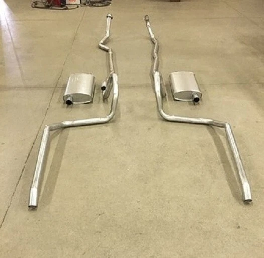 1965-67 CHEVY BELAIR BISCAYNE IMPALA 283 327 396 409 427 DUAL EXHAUST ALUMINIZED - Image 1 of 1
