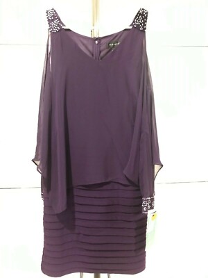 eggplant short dress Sleeveless Chiffon Deep V-Neck, Whispering Angel Surplice Mini Dress in Eggplant, Size XS, For Cocktail Or Vacation