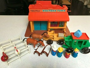 vintage fisher price western town
