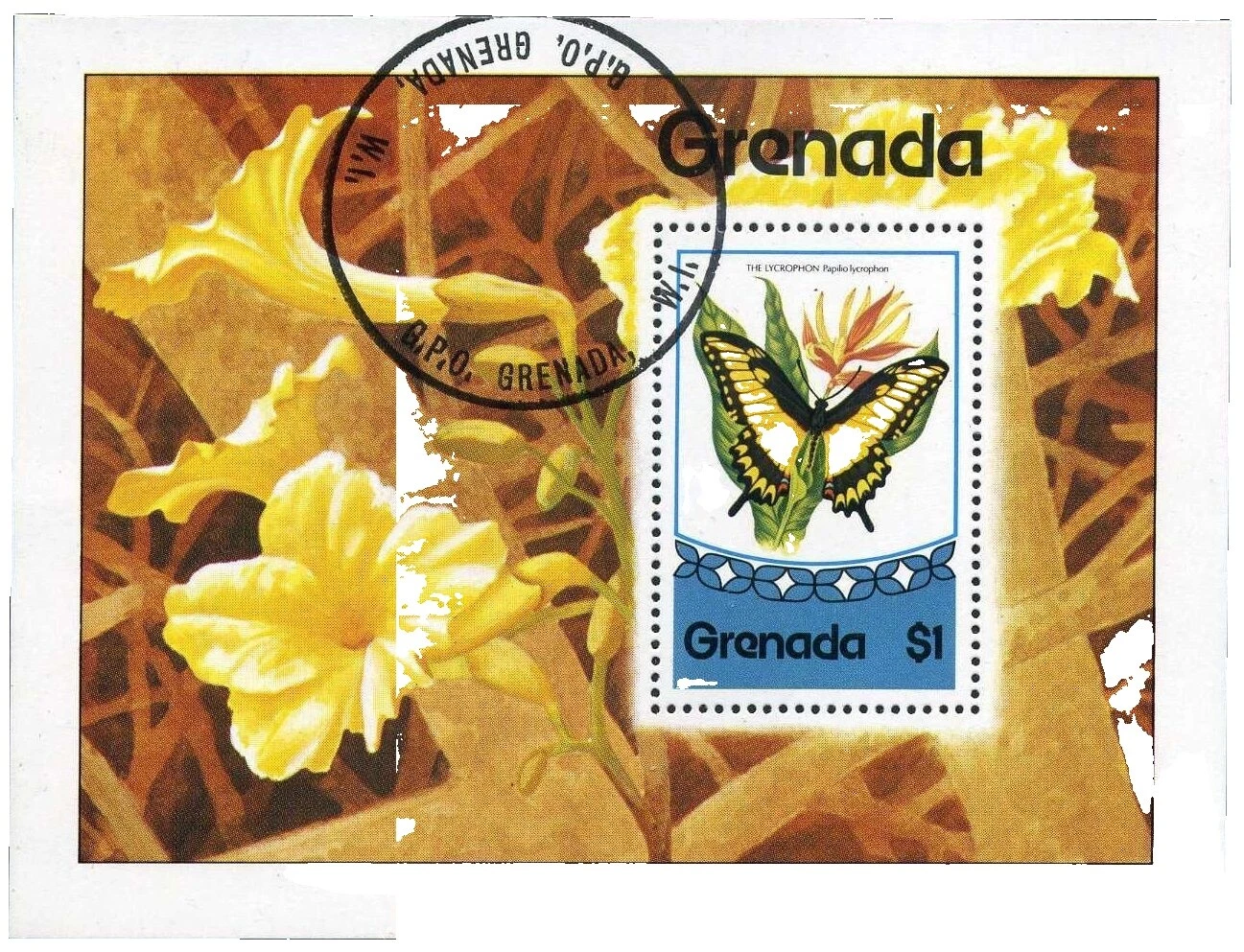 Used Grenadian Topical Postal Stamps
