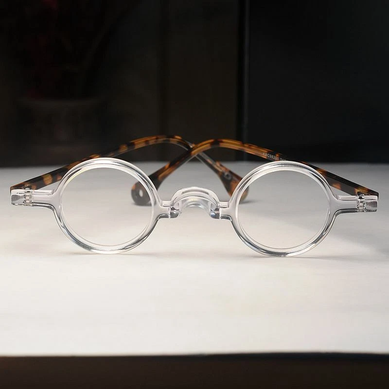 Vintage round eyeglasses round eyeglasses frames men crystal round frame glasses - Image 2 of 4