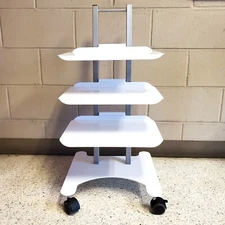 Portable Metal Laptop Organization Medical Cart w/Wheels White - BRAND NEW!