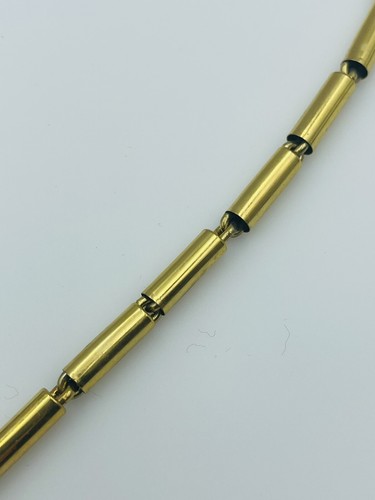 Pierre Cardin Francia Oro Vintage Chapado Rojo Blanco Azul Vidrio Cabujón Collar - Imagen 7 de 10