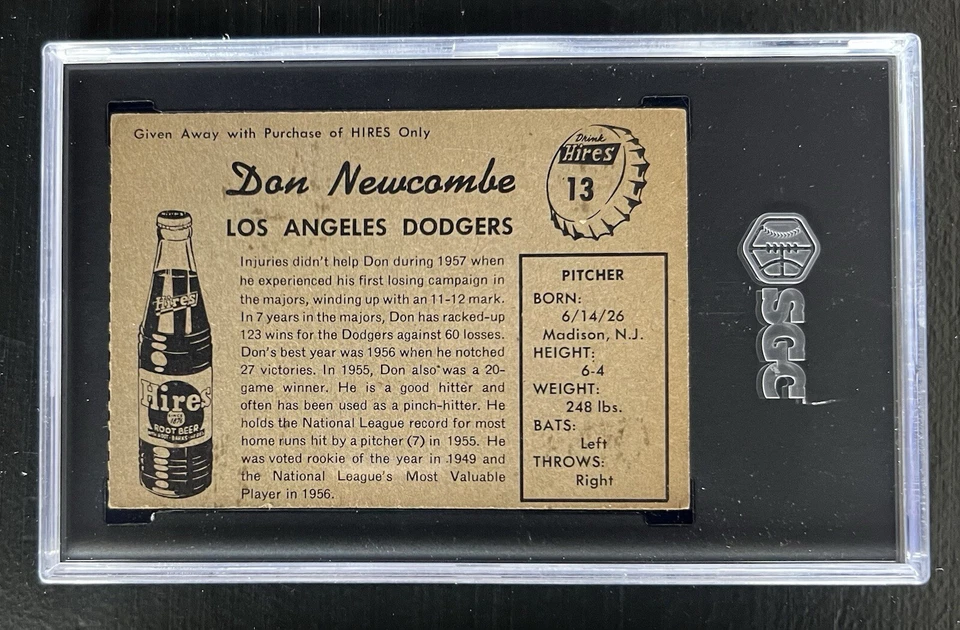 1958 Hires Root Beer - #13 Don Newcombe - Image 2 of 2