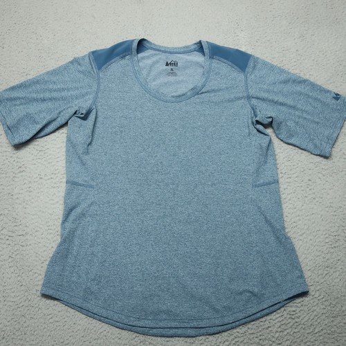 REI Co-op Girls XL Blue 38x26 Short Sleeve Crew Neck Polyester Casual Outdoor