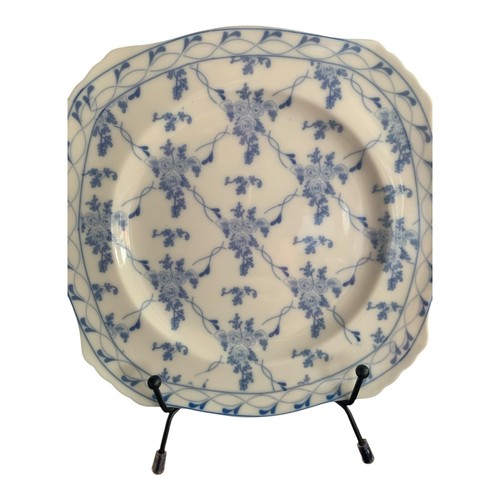 Rose Brocade by Skye McGhie SALAD PLATE Fine Porcelain Blue Floral - Bild 3 von 4