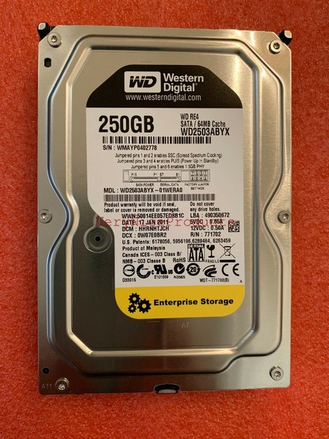 Western Digital WD2503ABYX-01WERA1 250GB 3.5/" 7.2K RPM SATA Hard Drive