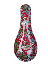 BUY ONE GET ONE FREE  Red Strawberry Thief Spoon Rest Decorative Ceramic Kitchen
