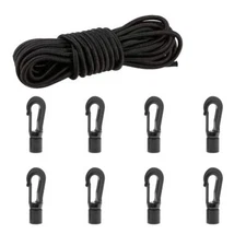 1/4" Elastic Bungee Cord Kayak Stretch String Shock Cords Rope with Bungee Sh...