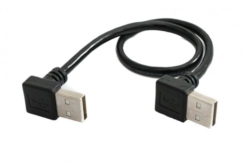 USB 2.0 Cable 30 CM Type A Plug To Plug Angle IN Black