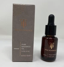 True Botanicals Renew Pure Radiance Face Oil 0.5 Oz/15 mL NIB DeluxeTravel Size