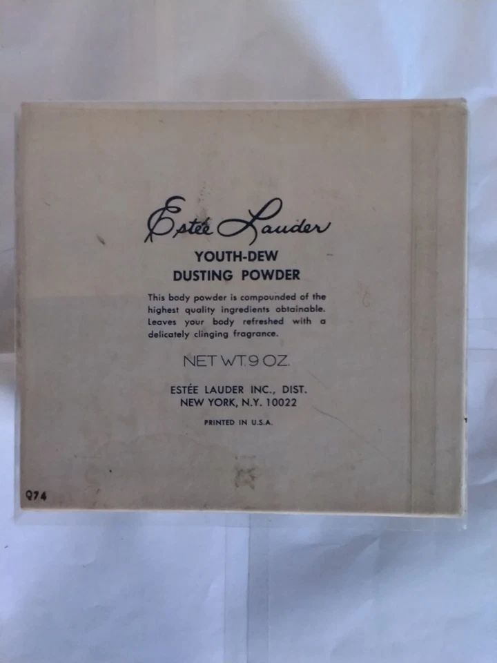 Polvo para polvo de rocío juvenil Estee Lauder caja de 9 oz con soplo de colección EMBALAJE RARO Foto 2 de 3
