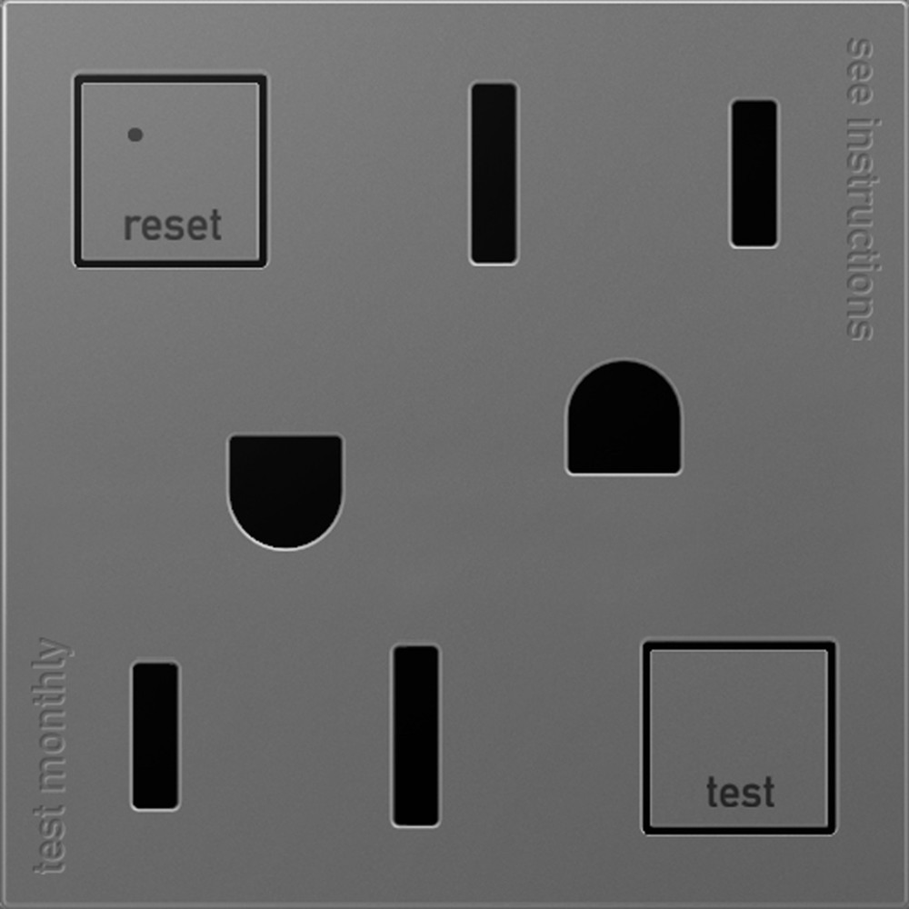 Legrand Adorne 15 Amp  Tamper-Resistant Self-Test GFCI Duple