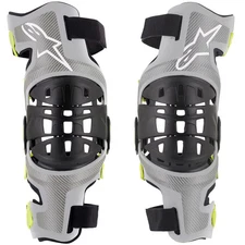 Alpinestars Bionic 7 Knee Brace Set - Silver/Yellow, Large 6501319-195-L