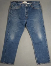WF03447 **LEVI'S** 505 REGULAR FIT STRAIGHT LEG BLUE JEANS 40X32 (msr 38"x31.5")